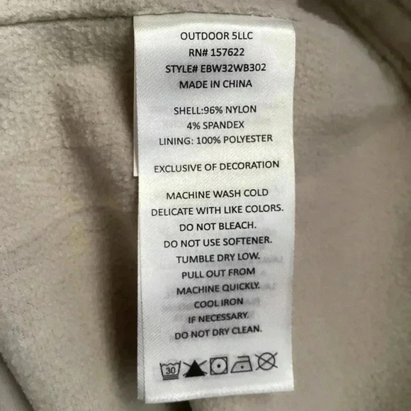 Women's Rainier Lined Pants Beige color Slightly Curvy Straight leg Size 12 - Picture 6 of 6